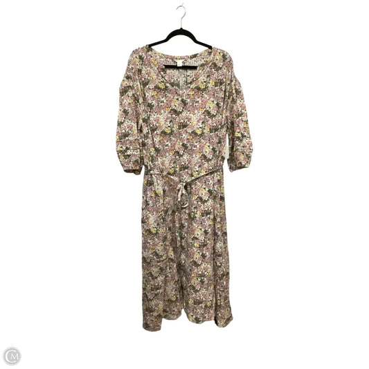 Designer Dress Casual Maxi By Caslon In Floral Print, Size: 1x