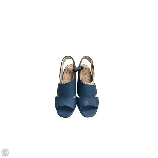 Sandals Heels Block By Boc In Blue, Size: 7