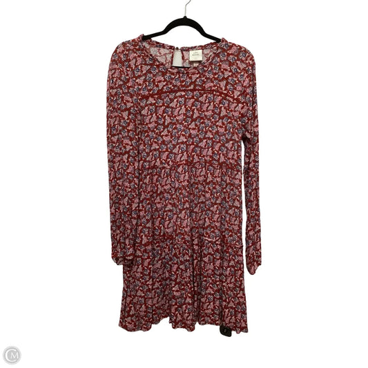 Dress Casual Short By Knox Rose In Red, Size: L