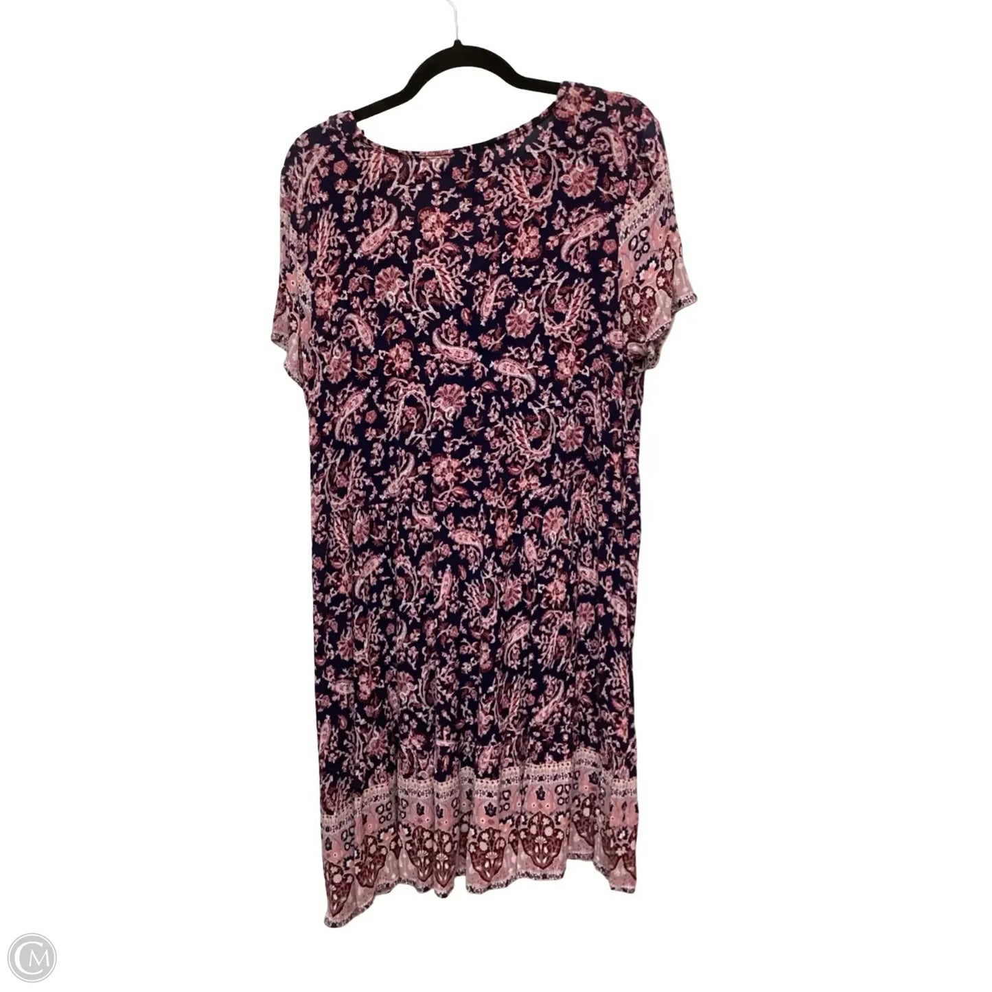 Dress Casual Short By Knox Rose In Geometric Pattern, Size: L