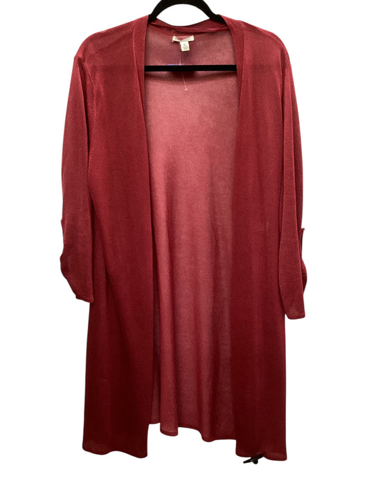 Cardigan By Cato In Red, Size: Xl