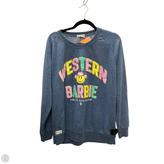 Top Long Sleeve By Simply Southern In Blue, Size: S