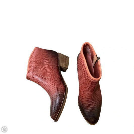 Boots Ankle Heels By Gianni Bini In Red, Size: 8