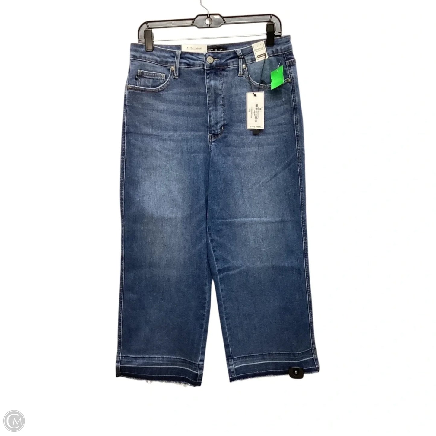 Jeans Cropped By Judy Blue In Blue Denim, Size: 12