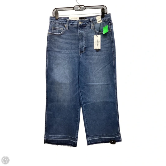 Jeans Cropped By Judy Blue In Blue Denim, Size: 12