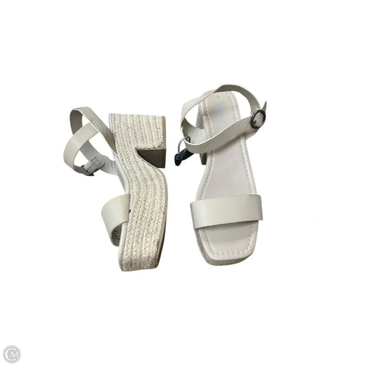 Sandals Heels Block By Mia In Cream, Size: 9.5