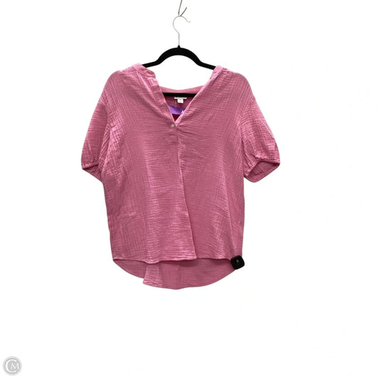 Top Short Sleeve By J. Crew In Pink, Size: S
