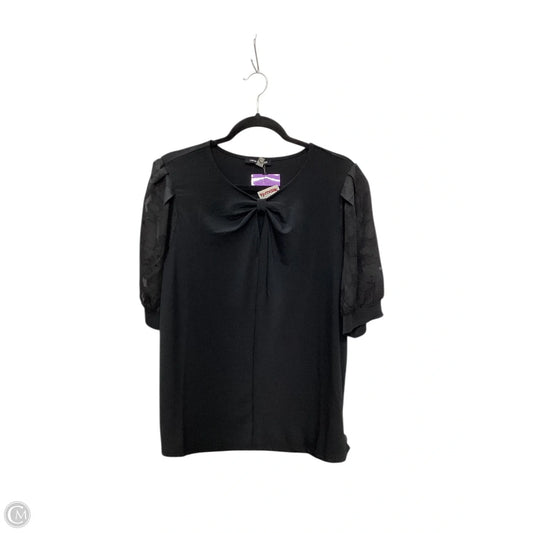 Top Short Sleeve By Cable And Gauge In Black, Size: Xl