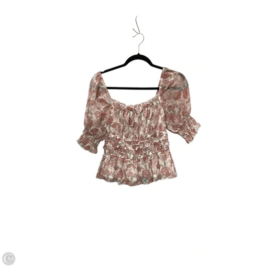 Top Short Sleeve By Miami In Pink, Size: S