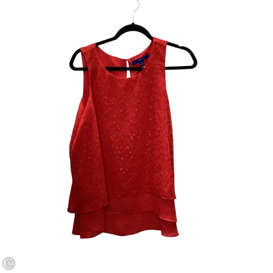 Top Sleeveless By Apt 9 In Red, Size: M