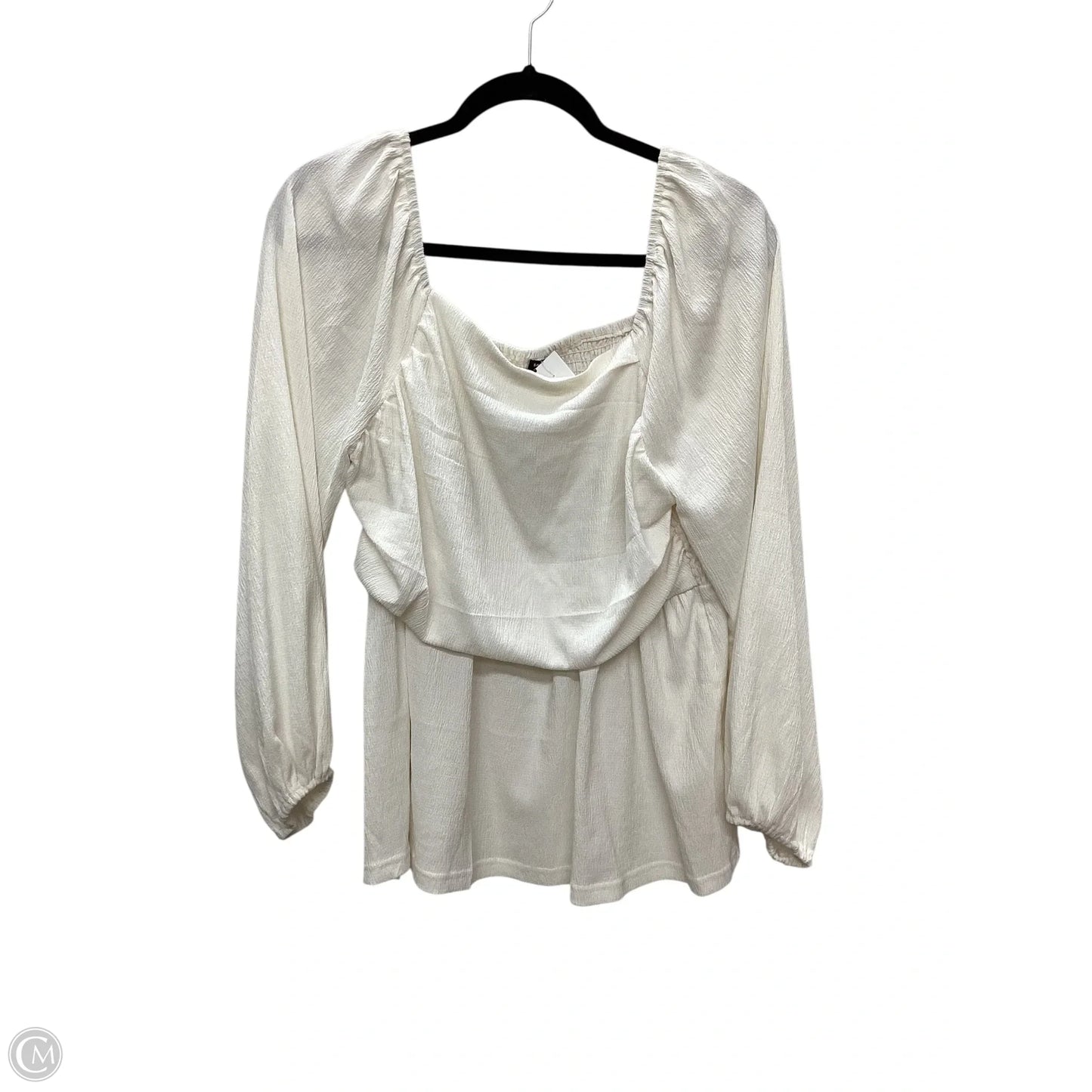 Top Long Sleeve By Shein In White, Size: Xl