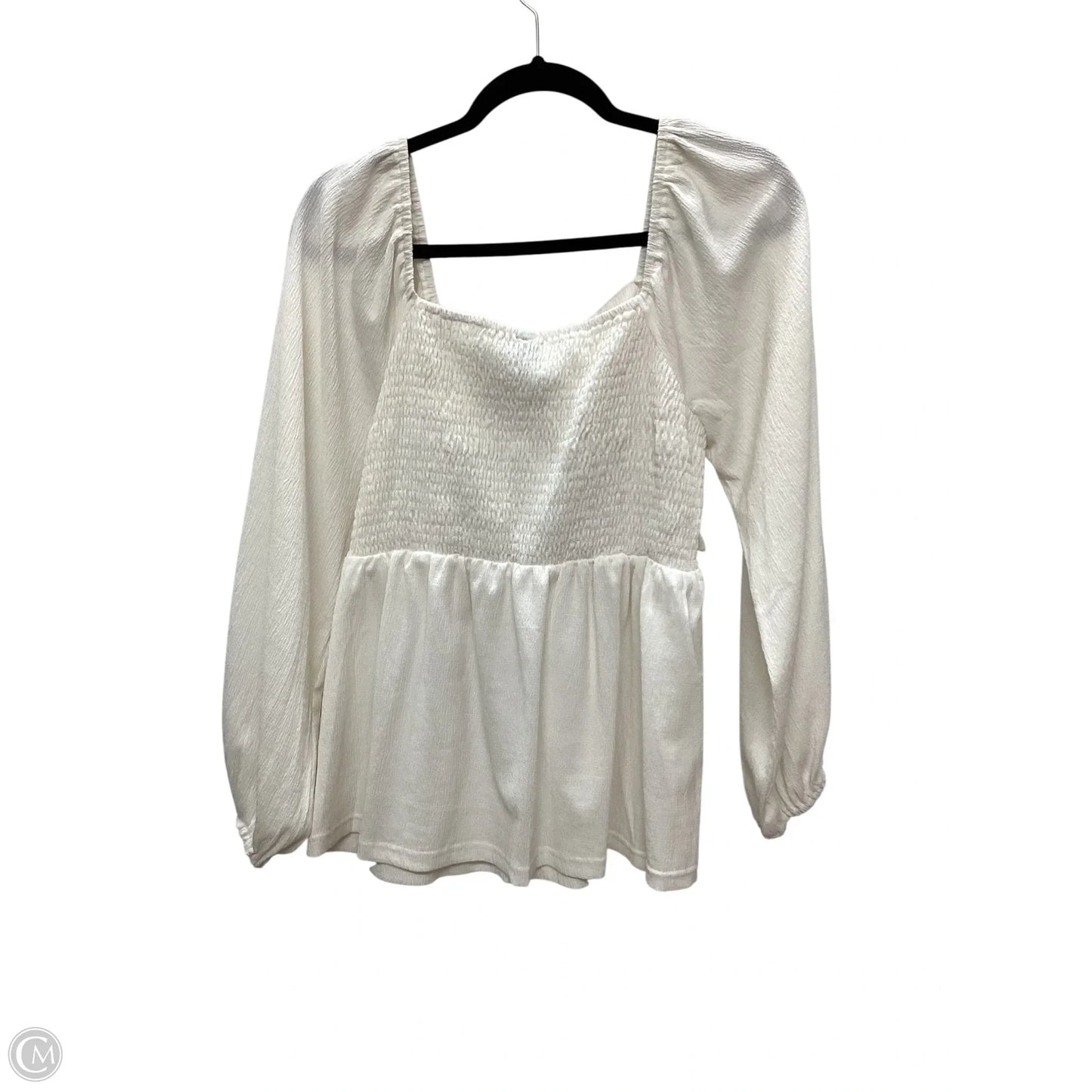 Top Long Sleeve By Shein In White, Size: Xl