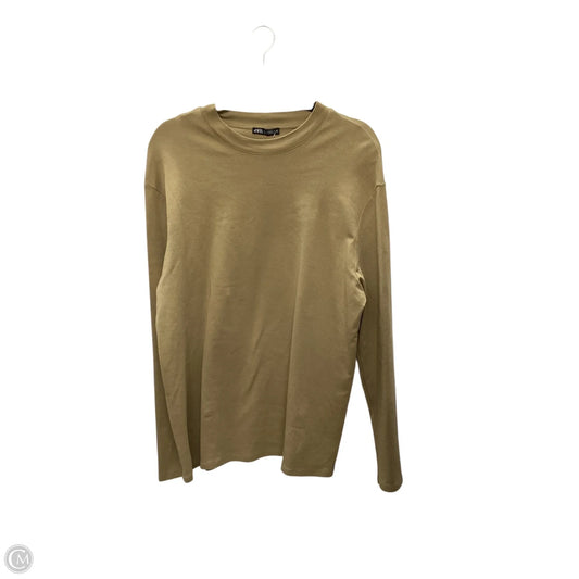 Top Long Sleeve By Zara In Tan, Size: M