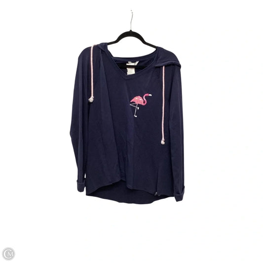 Top Long Sleeve By Crown And Ivy In Navy, Size: L