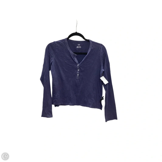 Top Long Sleeve Basic By Aerie In Blue, Size: S