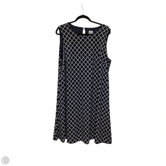 Dress Work By Anne Klein In Blue, Size: Xxl