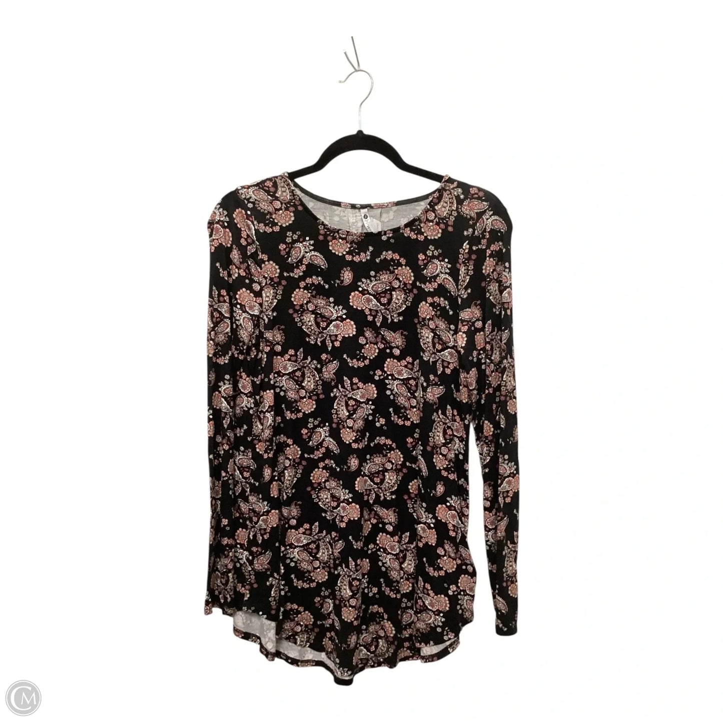 Top Long Sleeve By Leo And Nicole In Black, Size: S