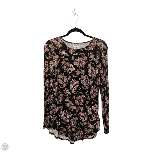Top Long Sleeve By Leo And Nicole In Black, Size: S