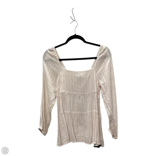 Top Long Sleeve By American Eagle In Pink, Size: S