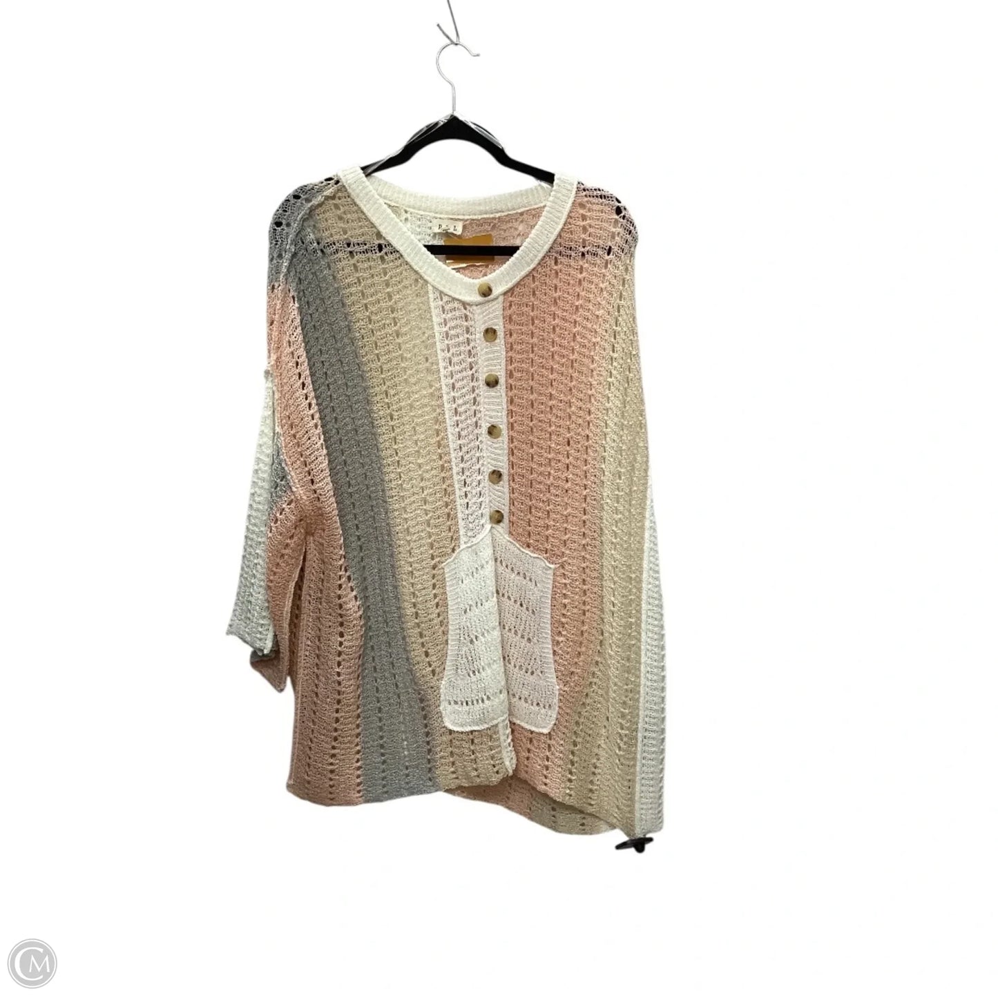 Top Long Sleeve By Pol In Multi-colored, Size: S