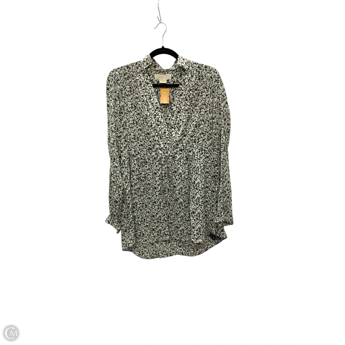 Top Long Sleeve By Michael By Michael Kors In Green, Size: M
