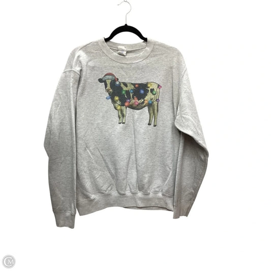 Sweatshirt Crewneck By Port & Company In Grey, Size: M
