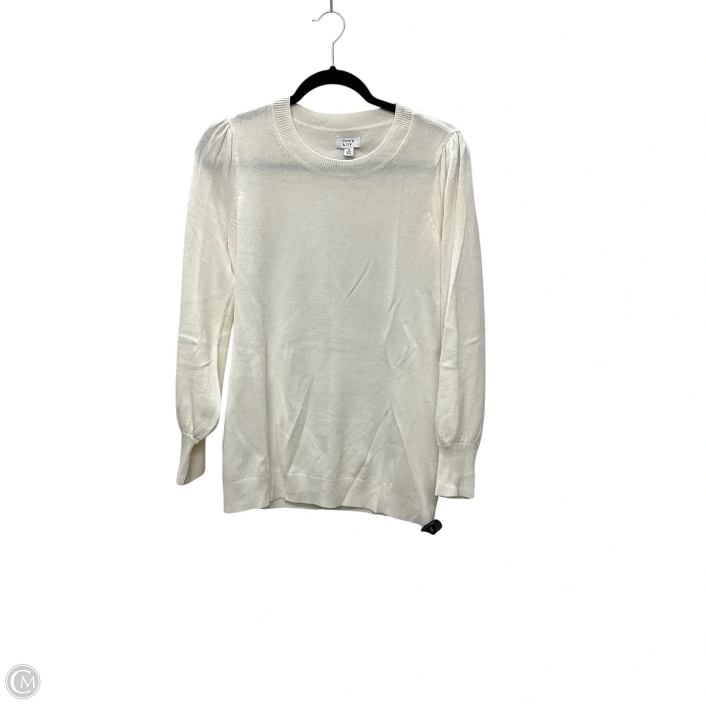 Top Long Sleeve By Crown And Ivy In Cream, Size: M
