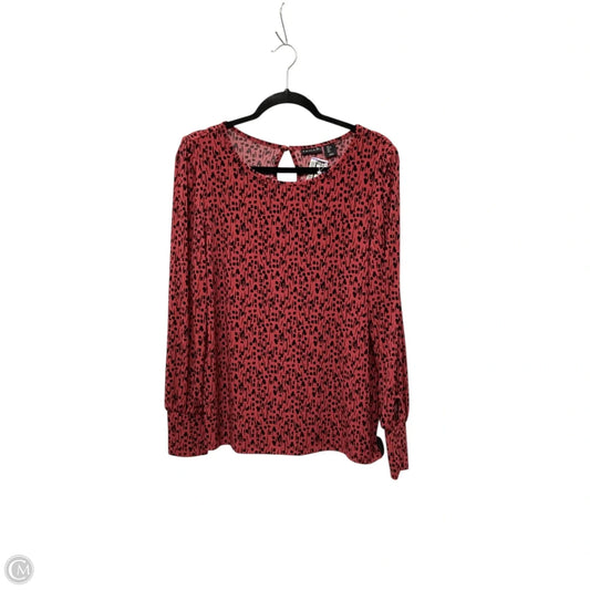 Top Long Sleeve By Tahari In Red, Size: L