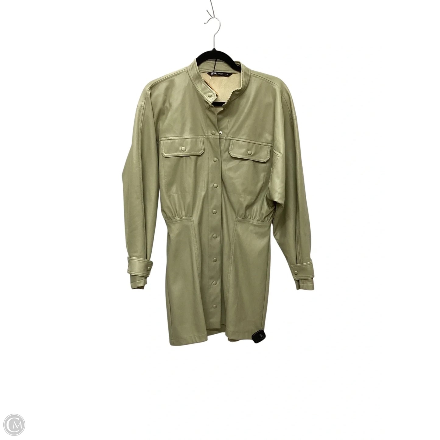 Dress Casual Short By Zara In Green, Size: M