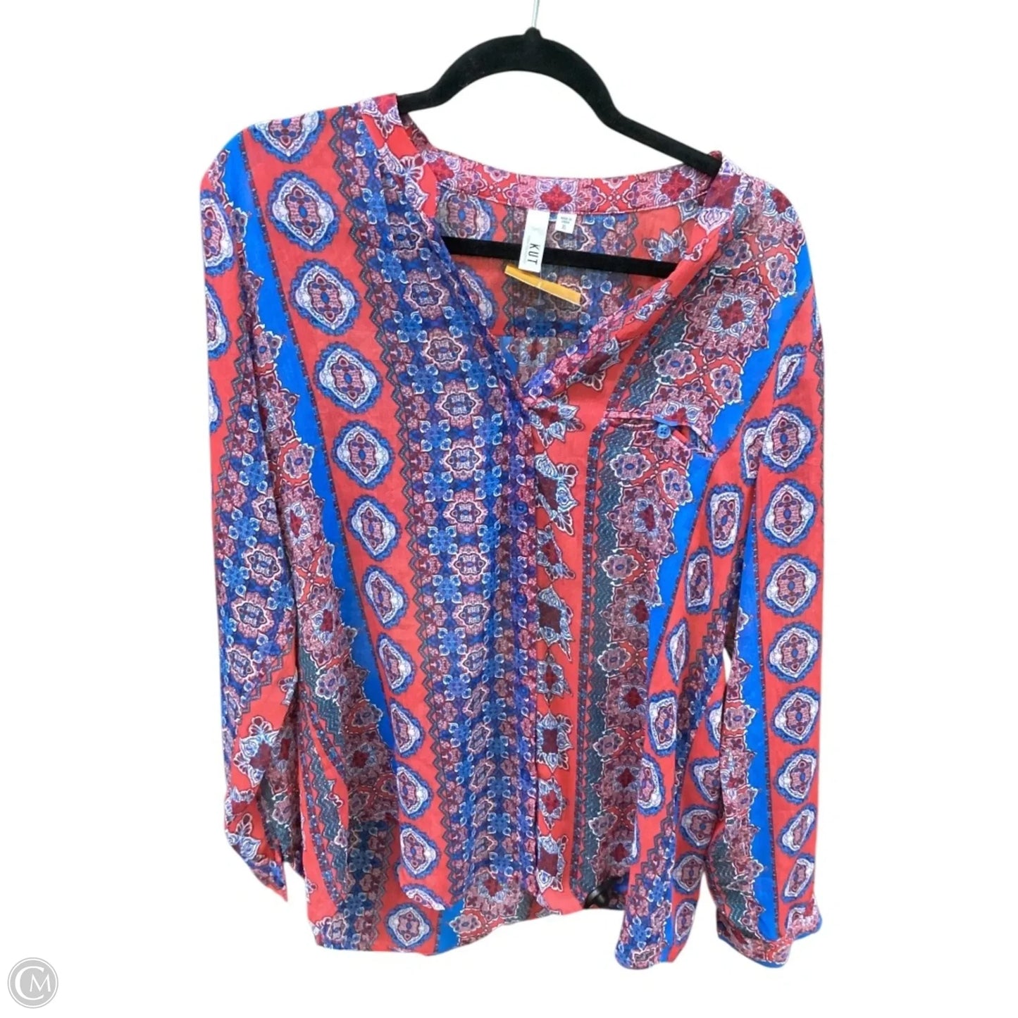 Top Long Sleeve By Kut In Red, Size: Xl