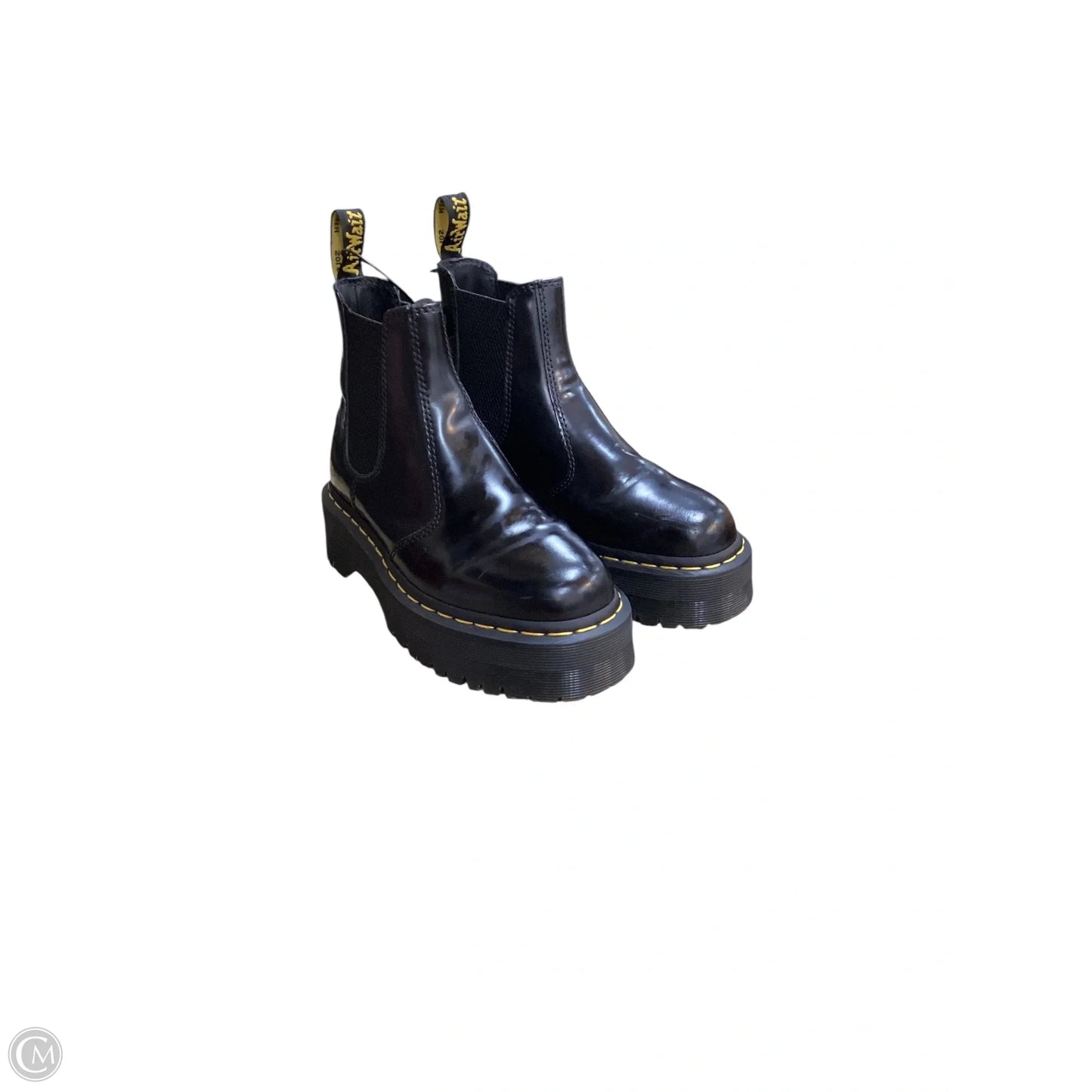 Boots Leather By Dr Martens In Black, Size: 5