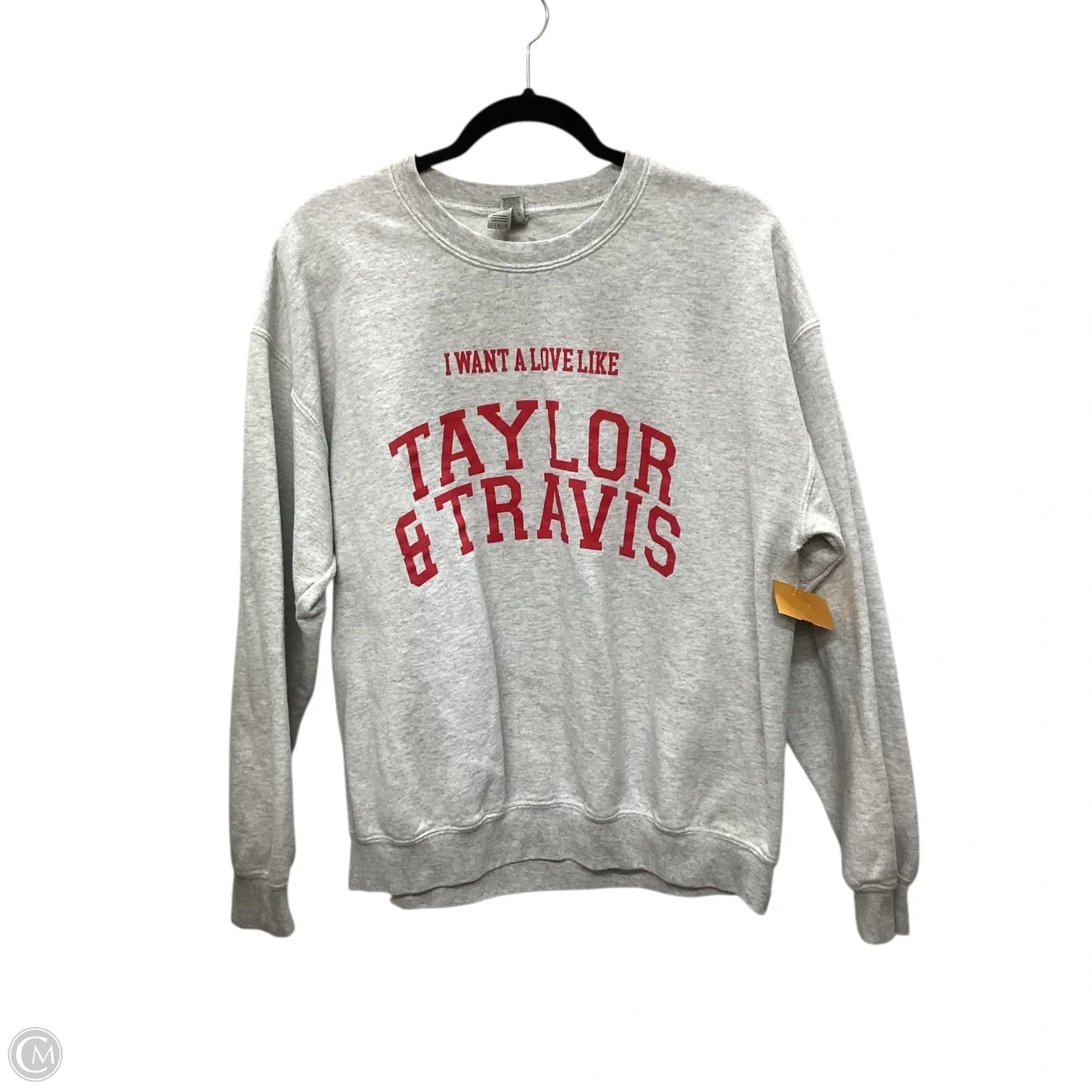 Sweatshirt Crewneck By Gildan In Grey, Size: L