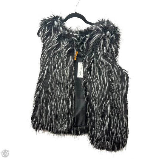 Vest Faux Fur & Sherpa By Nicole By Nicole Miller In Black, Size: Xl