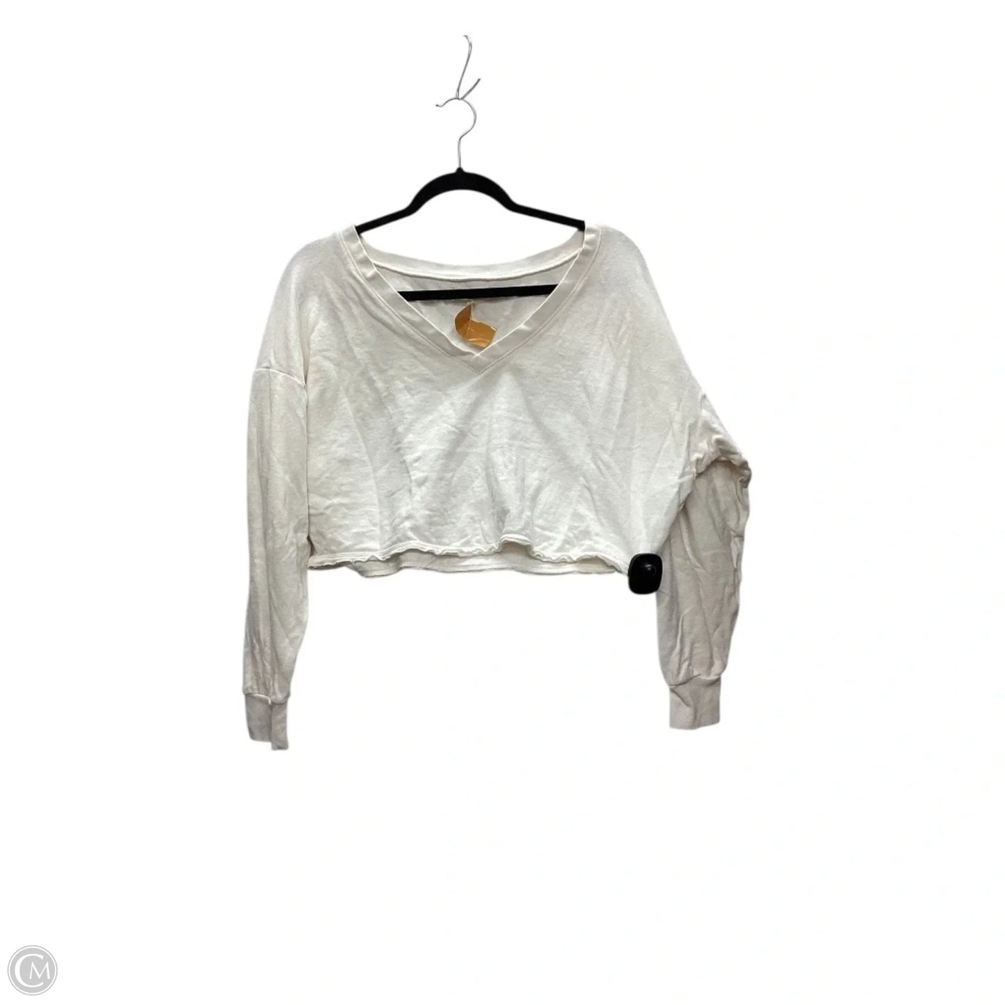 Top Long Sleeve By Madewell In Cream, Size: M