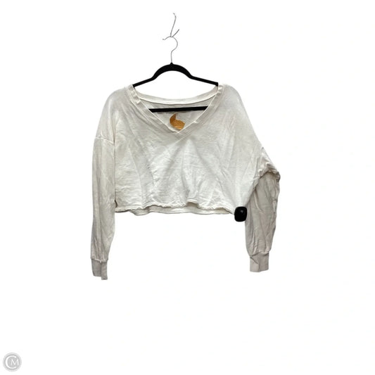 Top Long Sleeve By Madewell In Cream, Size: M