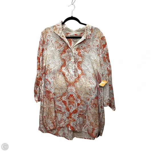 Top Long Sleeve By Chicos In Multi-colored, Size: L