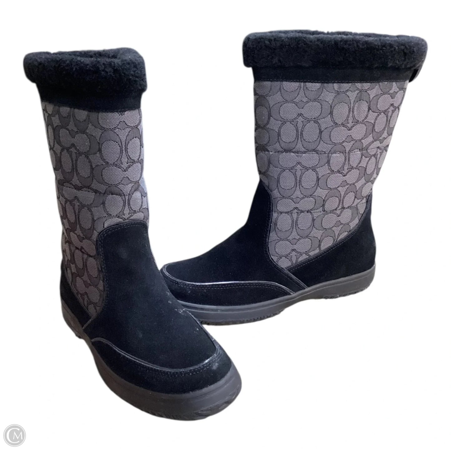 Boots Designer By Coach In Black, Size: 10