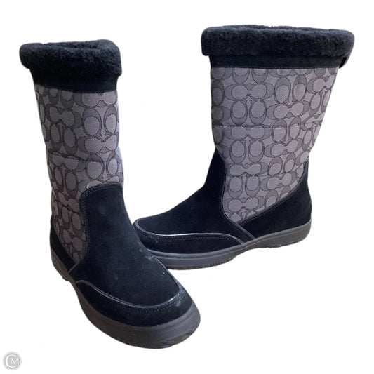 Boots Designer By Coach In Black, Size: 10