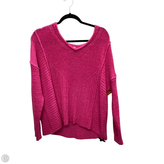 Top Long Sleeve By Ee Some In Pink, Size: L