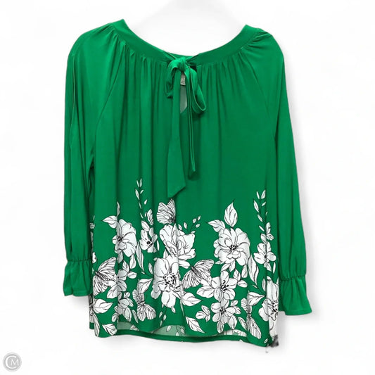 Blouse Long Sleeve By Cato In Green, Size: L