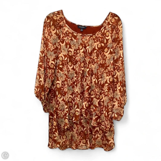 Blouse Long Sleeve By Tamara H In Red, Size: 2x