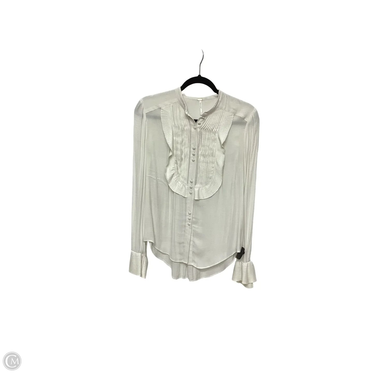 Blouse Long Sleeve By Free People In White, Size: S