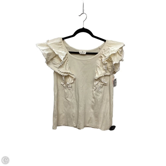 Blouse Sleeveless By Clothes Mentor In Cream, Size: M