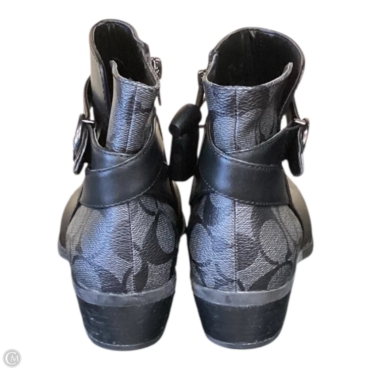 Boots Designer By Coach In Black, Size: 6.5