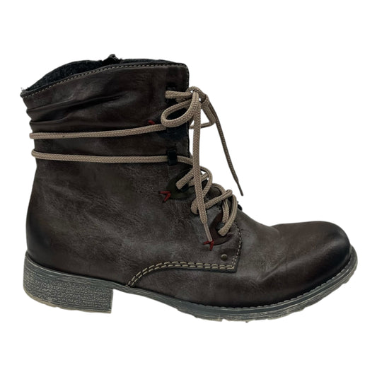 Boots Combat By Riekers In Brown, Size:6
