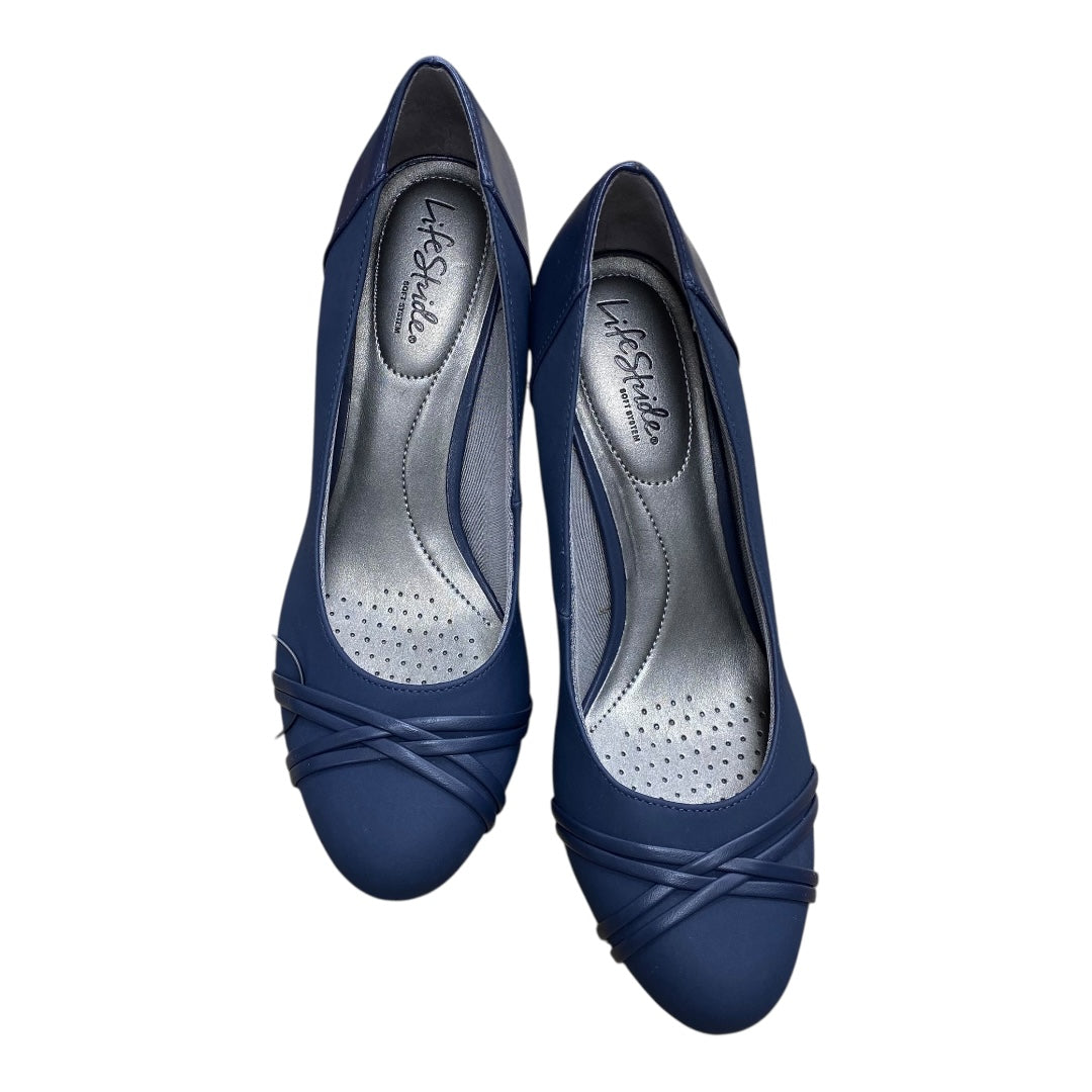 Shoes Heels Kitten By Life Stride In Blue, Size:9.5