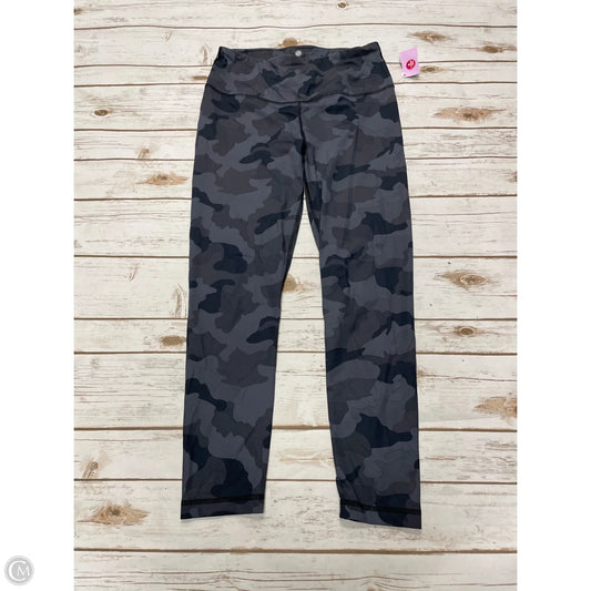 Athletic Leggings By Yogalicious In Camouflage Print, Size: L