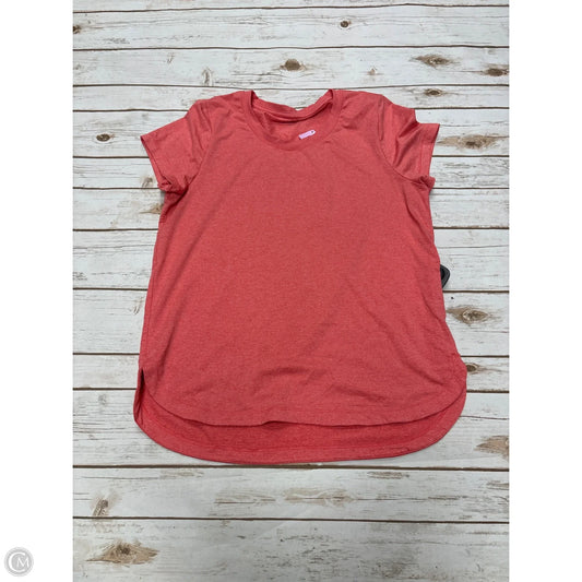 Athletic Top Short Sleeve By Athleta In Orange, Size: L