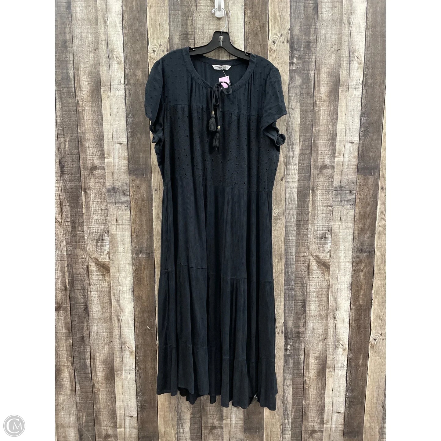 Dress Casual Maxi By Sonoma In Black, Size: Xl