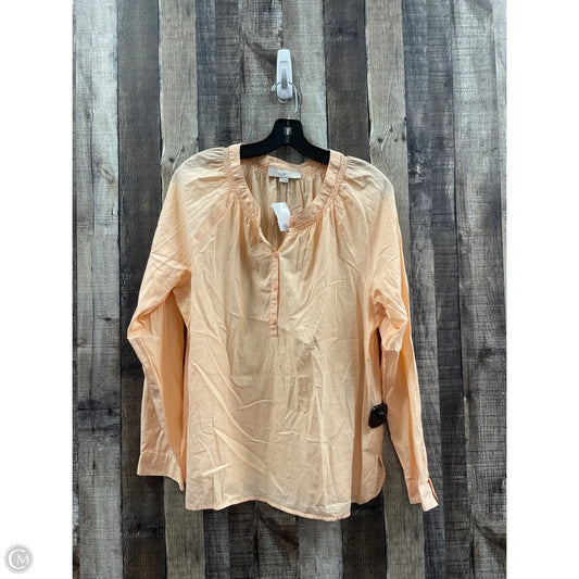 Top Long Sleeve By Loft In Orange, Size: L